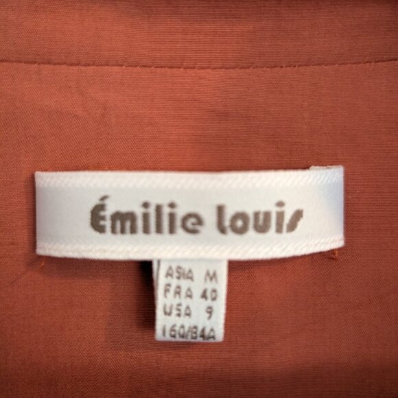 Emilie Louis size 9 rust thin jacket with sinched waist - Picture 2 of 8